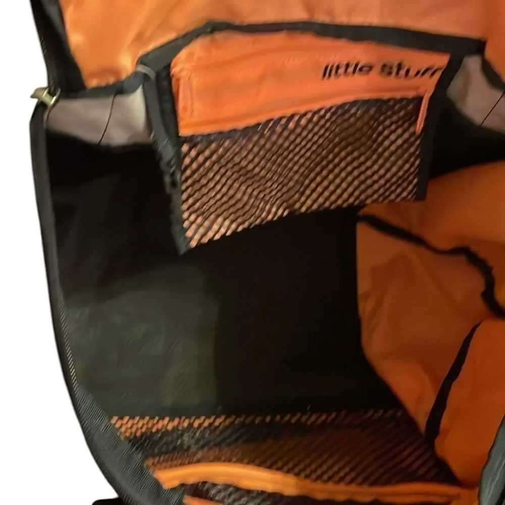 Adidas Blue & Orange Duffle Bag. Has separate inside & outside pockets 19x11x10